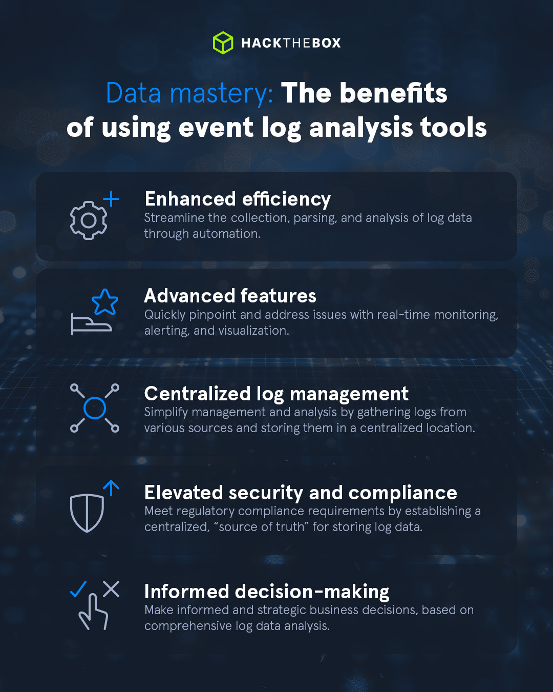 benefits of event log analysis tools