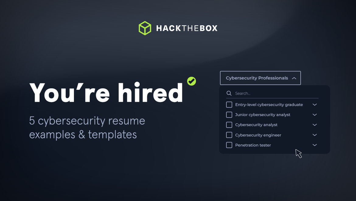 cybersecurity resume examples Hack The Box