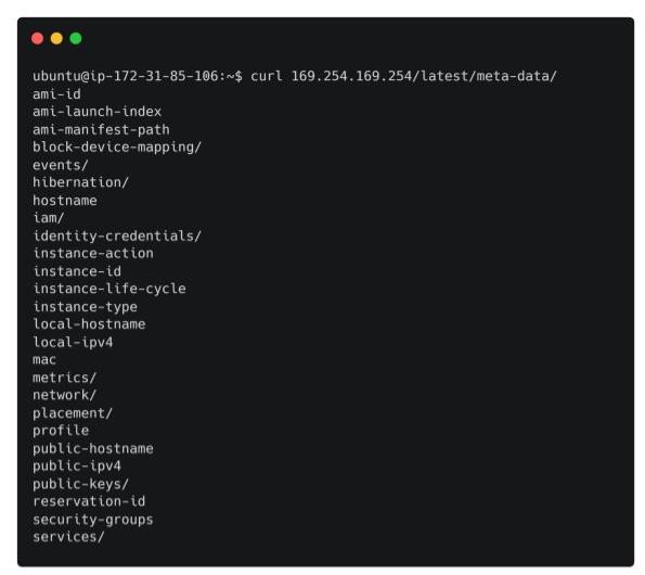 AWS Instance metadata service - EC2 data breach